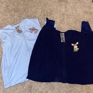 Two Halo Big Kids SleepSacks. Size 2T-3T. One lightweight and one fleece.